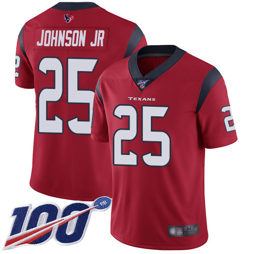 Houston Texans Limited Red Men Duke Johnson Jr Alternate Jersey NFL Football 25 100th Season Vapor Untouchable